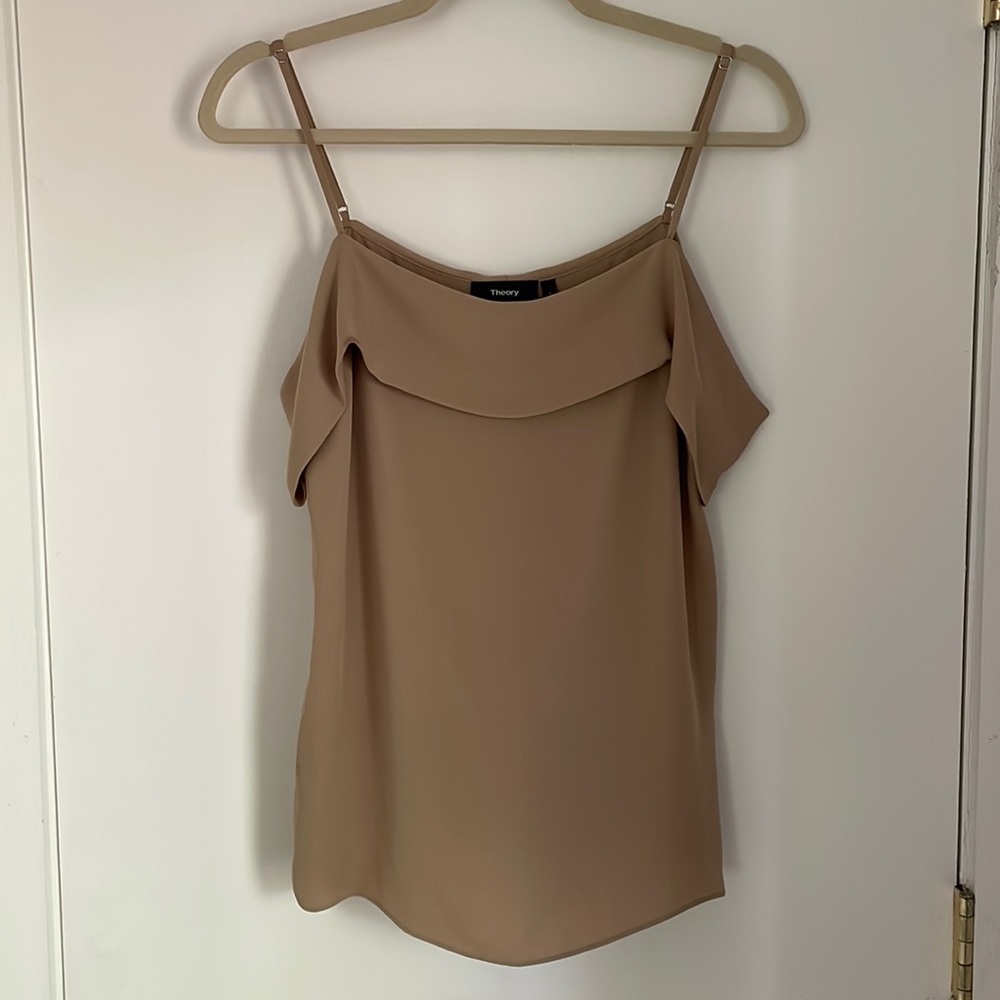 Theory tan camisole.  100% silk.